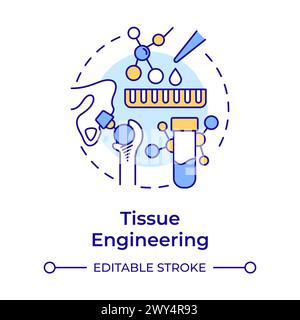 Symbol für mehrfarbiges Tissue Engineering-Konzept Stock Vektor