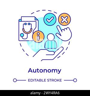Symbol für autonomes Mehrfarbiges Konzept Stock Vektor