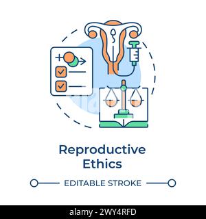 Symbol für mehrfarbiges Konzept der Reproduktionsethik Stock Vektor