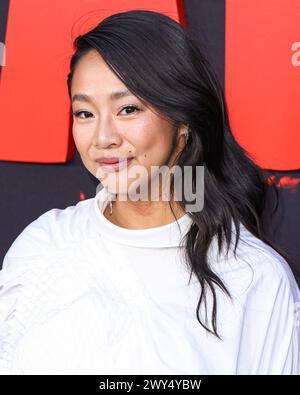 Hollywood, Usa. April 2024. HOLLYWOOD, LOS ANGELES, KALIFORNIEN, USA - 3. APRIL: Stephanie Hsu kommt zur Los Angeles Premiere von Universal Pictures 'Monkey man', die am 3. April 2024 im TCL Chinese Theatre IMAX in Hollywood, Los Angeles, Kalifornien, USA stattfindet. (Foto: Xavier Collin/Image Press Agency) Credit: Image Press Agency/Alamy Live News Stockfoto