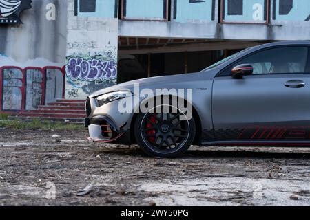 Mercedes-AMG A45 Der Sportwagen aus der AMG Division von Mercedes. Stockfoto