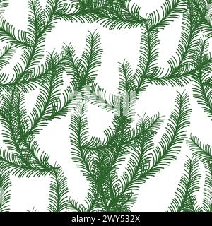 Tannenzweige, Tannenzweige weihnachtsdruck Stock Vektor