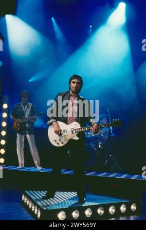 Chris de Burgh, irischer Musiker und Sänger, Auftritt in Deutschland, um 1985. Stockfoto