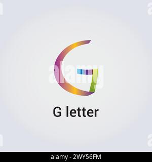 G Letter Icon Design einzelne isolierte Logo Design Marke Corporate Identity Regenbogenfarben editierbare Vorlage Vektor Monogramm Emblem Illustration Marke Stock Vektor