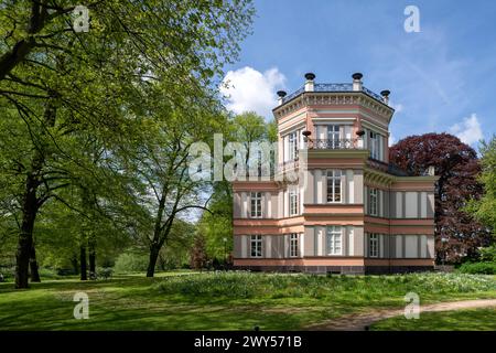 Krefeld, Ortsteil Linn, Haus Greiffenhorst, Zwischen 1838 und 1843 im Auftrag von Cornelius de Greiff nach Plänen von Otto von Gloeden erbaut Stockfoto