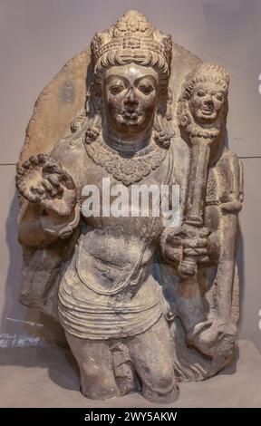 Shiva, 8. Jahrhundert, Stein, Kaschmir, Sri Pratap Singh Museum, Srinagar, Kaschmir, Indien Stockfoto