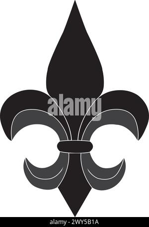 Fleur de Lis Icon Vektor Illustration Logo Design Stock Vektor