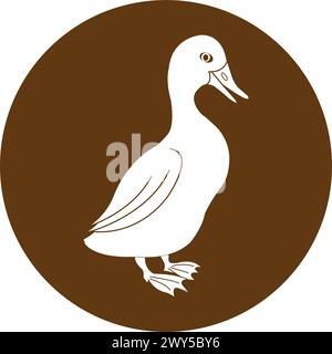 Ente Icon Vektor Illustration Symbol Design Stock Vektor