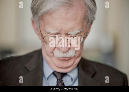 Der ehemalige US-Sicherheitsberater John Bolton fotografierte am 21. März 2024 in Washington D.C., USA. Foto: Alexander Mahmoud / DN / TT / Code: 352 Stockfoto