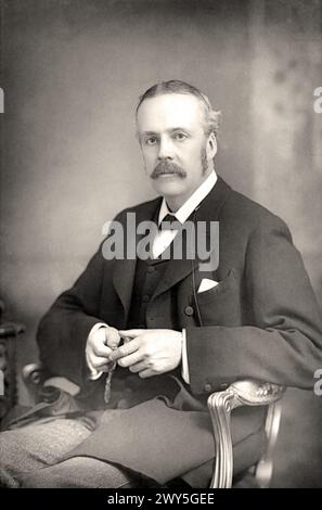 Arthur James Balfour, erster Earl Balfour (1848–1930) britischer Staatsmann und Philosoph. - Unbekannter Fotograf Stockfoto