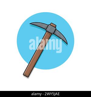 Vektor-Illustration Der Spitzhacke. Axe Logo Concept Design Stock Vektor