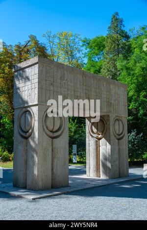 Das Tor des Kusses in der rumänischen Stadt Targu Jiu Stockfoto