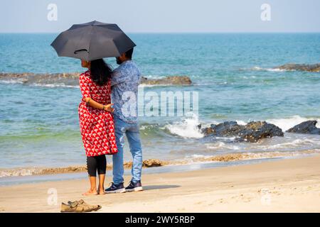 Indien, Goa, Anjuna, Ozran Beach (Little Vagator Beach), Stockfoto