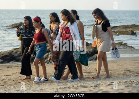 Indien, Goa, Anjuna, Ozran Beach (Little Vagator Beach), Stockfoto