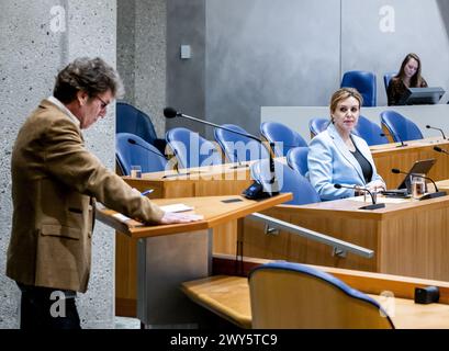 DEN HAAG - Vivianne Heijnen, scheidende Staatssekretärin für Infrastruktur und Wasserwirtschaft, während einer Debatte über den Bericht des niederländischen Sicherheitsausschusses (OVV) über Industrie und Anwohner. Der niederländische Sicherheitsausschuss hat untersucht, wie Menschen in den Niederlanden vor den Risiken industrieller Emissionen geschützt werden. ANP REMKO DE WAAL niederlande raus - belgien raus Stockfoto