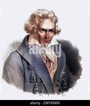 Ludwig van Beethoven am 17. Dezember 1770 in Bonn, Haupt- und Residenzstadt von Kurköln, gest. 26. März 1827 in Wien, Kaisertum Österreich Krieg Stockfoto