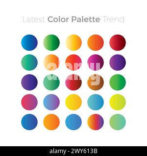 Trend Der Neuesten Farbpalette. Farbvektor der Palette Stock Vektor