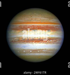 Planet Saturn. Digitale Bildverbesserung durch die NASA Stockfoto