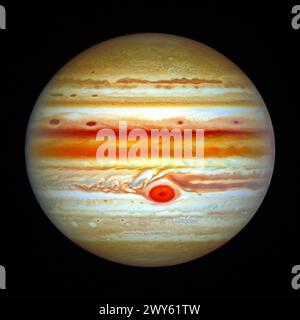 Planet Saturn. Digitale Bildverbesserung durch die NASA Stockfoto