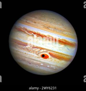 Planet Saturn. Digitale Bildverbesserung durch die NASA Stockfoto