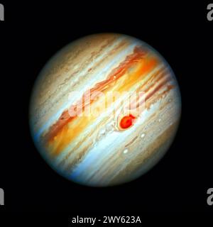 Planet Saturn. Digitale Bildverbesserung durch die NASA Stockfoto