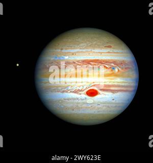 Planet Saturn. Digitale Bildverbesserung durch die NASA Stockfoto