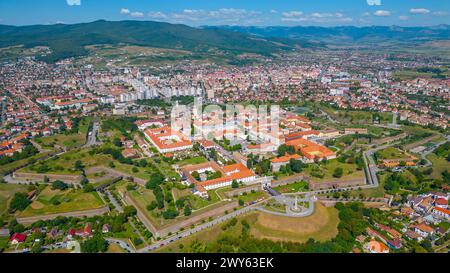 Panoramablick auf die rumänische Stadt Alba Iulia Stockfoto