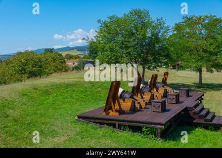 Waffen in der Zitadelle Alba Iulia in Rumänien Stockfoto