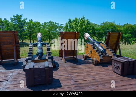 Waffen in der Zitadelle Alba Iulia in Rumänien Stockfoto