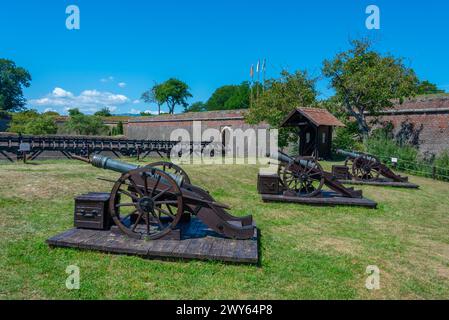 Waffen in der Zitadelle Alba Iulia in Rumänien Stockfoto