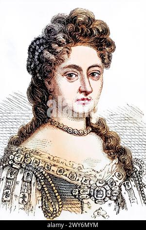 Maria II., englisch Maria II. Geb. 30. April 1662 im St. Jamess Palace in London, am. 28. Dezember 1694 im Kensington Palace in Kensington, Krieg von 168 Stockfoto
