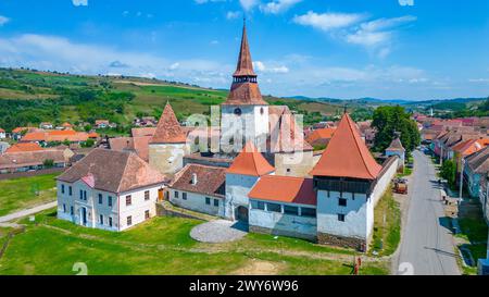 Befestigte Kirche im rumänischen Dorf Archita Stockfoto