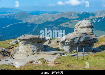 Bucegi Sphinx im Bucegi-Gebirge in Rumänien Stockfoto