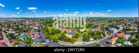 Panoramablick auf den fürstlichen Hof in der rumänischen Stadt Targoviste Stockfoto