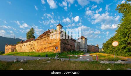 Die Festung auf Straja in der rumänischen Stadt Brasov Stockfoto