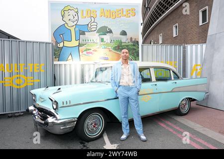 Aaron Moten kommt zu einer britischen Sondervorführung von Fallout im Television Centre in White City, West London. Bilddatum: Donnerstag, 4. April 2024. Stockfoto