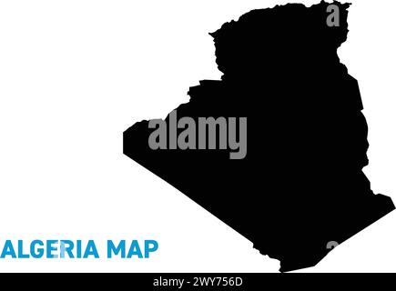 Detaillierte Karte von Algerien. Umrisskarte von Algerien. Afrika. Stock Vektor