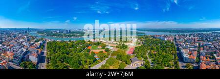 Panoramablick auf die Festung Kalemegdan in der serbischen Hauptstadt Belgrad Stockfoto