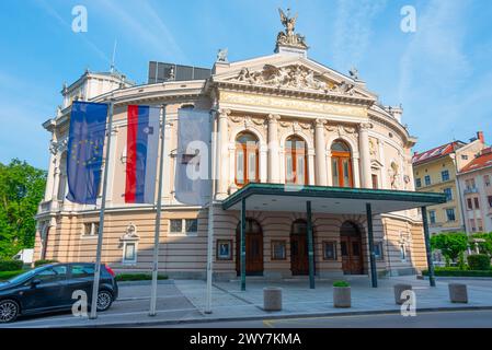 Slowenische Nationaltheater in Ljubljana Stockfoto