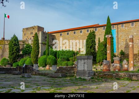 Schloss Castello di San Giusto in der italienischen Stadt Triest Stockfoto