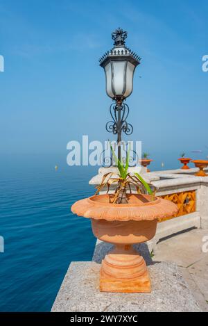 Balkon im Castello di Miramare in der italienischen Stadt Triest Stockfoto