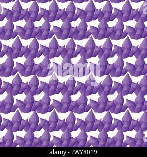 Violetter Kristall. Einfaches, nahtloses Muster. Vektorabbildung. Stock Vektor