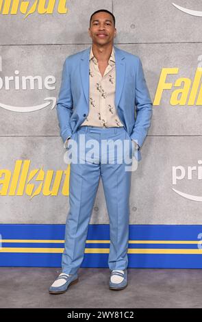 London, Großbritannien. April 2024. Aaron Moten kommt beim Fallout UK Special Screening, BBC Television Centre. Quelle: Doug Peters/EMPICS/Alamy Live News Stockfoto