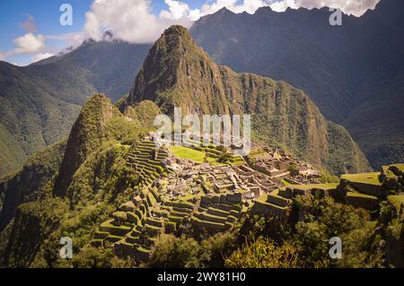 Vormittag über Machu Picchu in Cusco, Peru Stockfoto