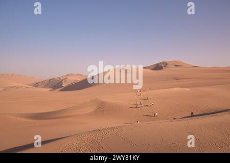 Sandboarding in Huacachina, Peru Stockfoto