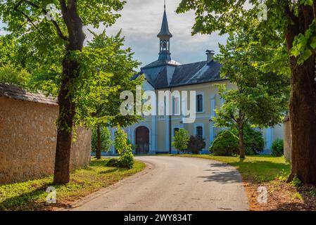 Blick auf das Kartäuserkloster Pleterje in Slowenien Stockfoto