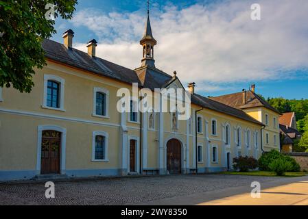 Blick auf das Kartäuserkloster Pleterje in Slowenien Stockfoto