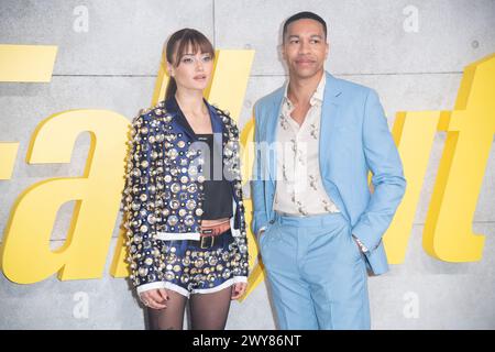 London, Großbritannien. April 2024. Im Bild: (L-R) - Ella Purnell und Aaron Moten nehmen an der UK Special Screening von „Fallout“ im Television Centre Teil. Quelle: Justin Ng/Alamy Live News Stockfoto