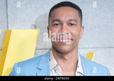 London, Großbritannien. April 2024. Aaron Moten nimmt an der UK Special Screening von „Fallout“ im Television Centre Teil. Quelle: Justin Ng/Alamy Live News Stockfoto