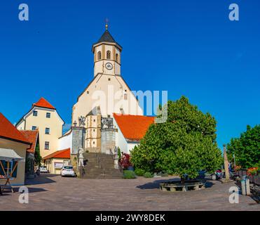 Basilika der Jungfrau der Barmherzigkeit in Ptujska Gora in Slowenien Stockfoto